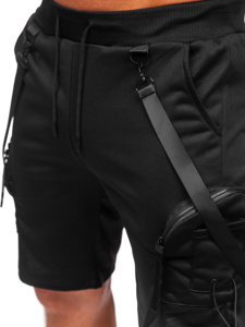 Pantalón de chándal cargo para hombre negro Bolf HS7179