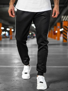 Pantalón de chándal con impresión para hombre negro y azul Bolf AM125A