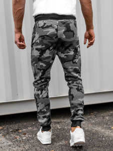 Pantalón de chándal para hombre camuflaje y grafito Bolf KZ15A