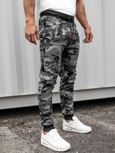 Pantalón de chándal para hombre camuflaje y grafito Bolf KZ15A