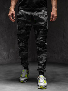 Pantalón de chándal para hombre camuflaje y grafito Bolf KZ15A1