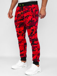 Pantalón de chándal para hombre camuflaje y rojo Bolf KZ15B