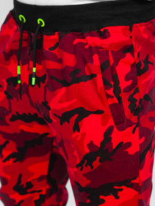 Pantalón de chándal para hombre camuflaje y rojo Bolf KZ15B