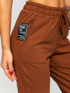 Pantalón de chándal para mujer chocolate Bolf VE34