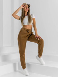 Pantalón de chándal para mujer marrón Bolf HL540