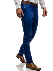 Pantalón de etiqueta para hombre azul Bolf 4326