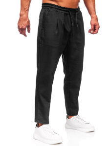 Pantalón de tela para hombre negro Bolf 6193