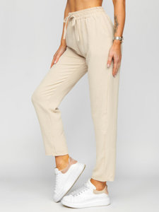 Pantalón de tela para mujer beige Bolf W7325