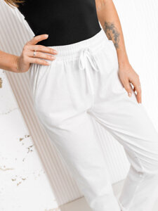 Pantalón de tela para mujer blanco Bolf W7831