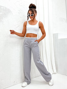 Pantalón de tela para mujer gris Bolf 8274