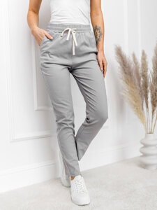 Pantalón de tela para mujer gris Bolf W7831