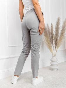 Pantalón de tela para mujer gris Bolf W7831