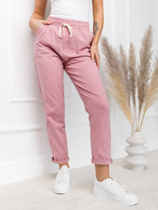 Pantalón de tela para mujer rosa Bolf W7831