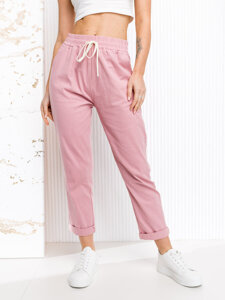 Pantalón de tela para mujer rosa Bolf W7832