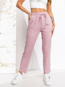 Pantalón de tela para mujer rosa Bolf W7962