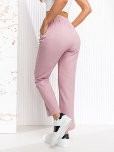 Pantalón de tela para mujer rosa Bolf W7962