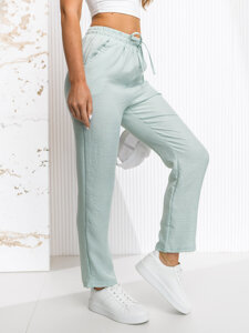 Pantalón de tela para mujer verde Bolf W7965