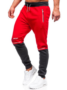 Pantalón deportivo con impresión para hombre rojo Bolf AM85