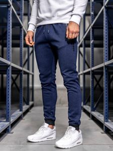 Pantalón deportivo para hombre azul oscuro Bolf AM72