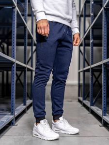 Pantalón deportivo para hombre azul oscuro Bolf AM72