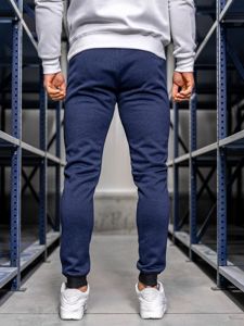 Pantalón deportivo para hombre azul oscuro Bolf AM72