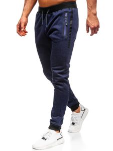 Pantalón deportivo para hombre azul oscuro Bolf AM72