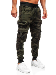 Pantalón forrado de chándal jogger cargo para hombre caqui Bolf HSS353