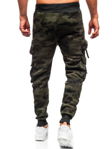 Pantalón forrado de chándal jogger cargo para hombre caqui Bolf HSS353