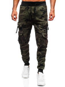 Pantalón forrado de chándal jogger cargo para hombre caqui Bolf HSS353