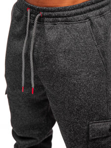 Pantalón forrado de chándal jogger para hombre grafito Bolf Q1108