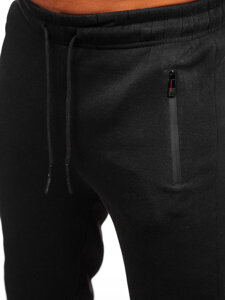 Pantalón grueso de chándal para hombre negro Bolf JX6212