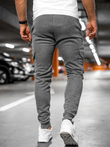 Pantalón grueso de combate joggers de chándal para hombre gris Bolf JX8709A