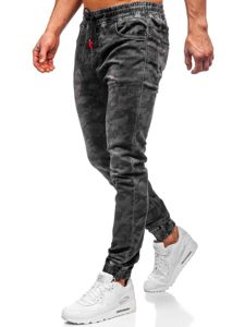 Pantalón jogger camuflaje para hombre negro Bolf RB9486DT