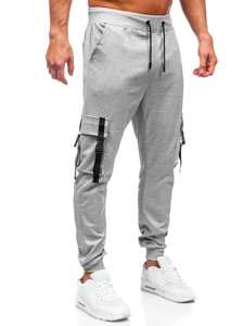 Pantalón jogger cargo de chándal para hombre gris Bolf 8K1117