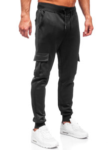 Pantalón jogger cargo de chándal para hombre negro Bolf 8K1130