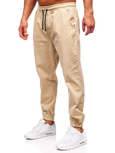 Pantalón jogger cargo para hombre beige Bolf 001