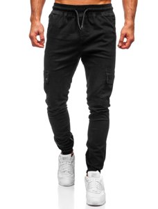 Pantalón jogger cargo para hombre color negro Bolf 0858