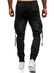 Pantalón jogger cargo vaquero para hombre color negro Bolf 8871