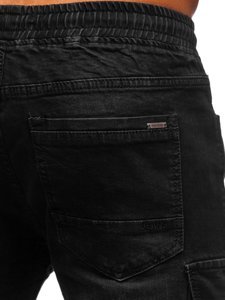 Pantalón jogger cargo vaquero para hombre color negro Bolf 8871