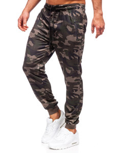 Pantalón jogger de chándal camuflaje para hombre caqui Bolf JX6185