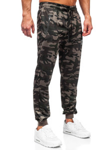 Pantalón jogger de chándal camuflaje para hombre caqui Bolf JX6186