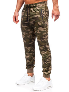 Pantalón jogger de chándal camuflaje para hombre verde Bolf JX6185