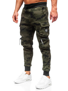 Pantalón jogger de chándal cargo camuflaje para hombre verde Bolf HSS123