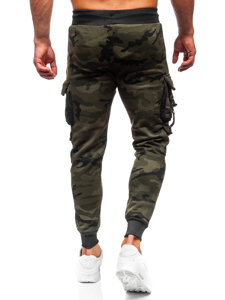 Pantalón jogger de chándal cargo camuflaje para hombre verde Bolf HSS125