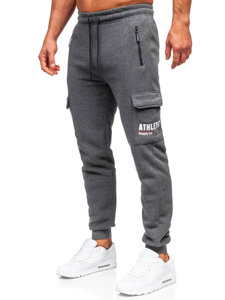 Pantalón jogger de chándal cargo para hombre antracita Bolf JX6028