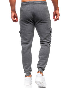 Pantalón jogger de chándal cargo para hombre antracita Bolf JX6028