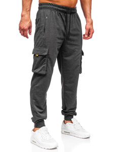 Pantalón jogger de chándal cargo para hombre antracita Bolf JX6359