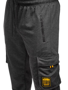 Pantalón jogger de chándal cargo para hombre antracita Bolf JX6359