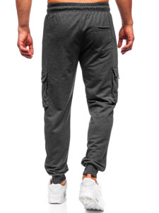 Pantalón jogger de chándal cargo para hombre antracita Bolf JX6360