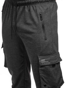 Pantalón jogger de chándal cargo para hombre antracita Bolf JX6360